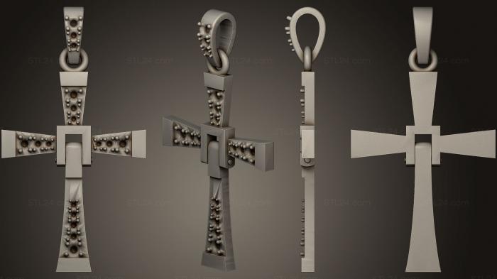 Ювелирные украшения (Крест 008, JVLR_0097) 3D модель для ЧПУ станка